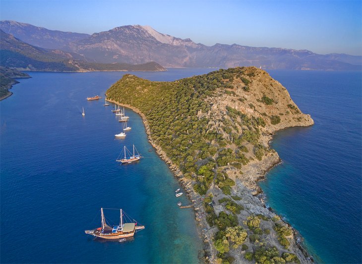 Gemiler Island shoreline