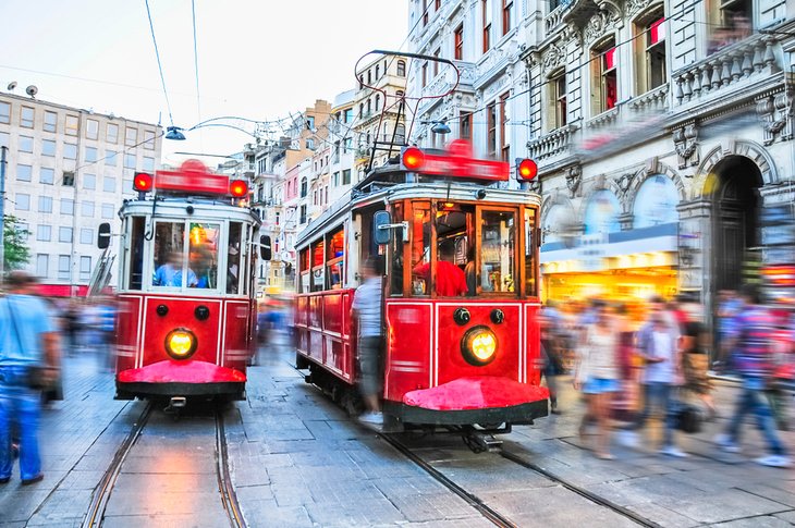 Tram on Istiklal Caddesi