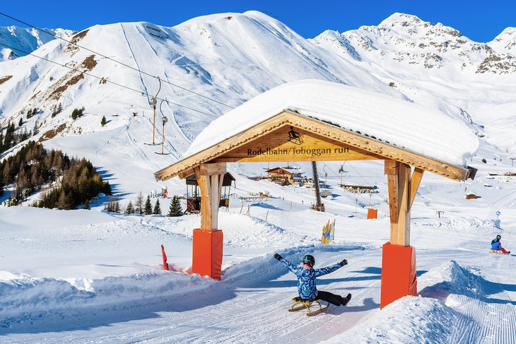 Toboggan run in the Austrian Alps