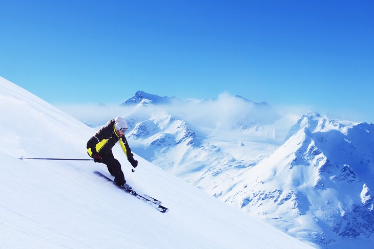 Skier in Solden, Austria