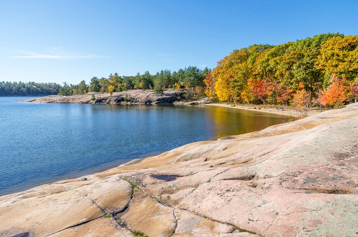 Fall colors in Killbear Provincial Park