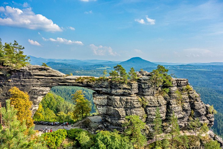 Pravcicka brana sandstone arch in Bohemian Switzerland National Park