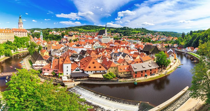 Aerial view of Cesky Krumlov