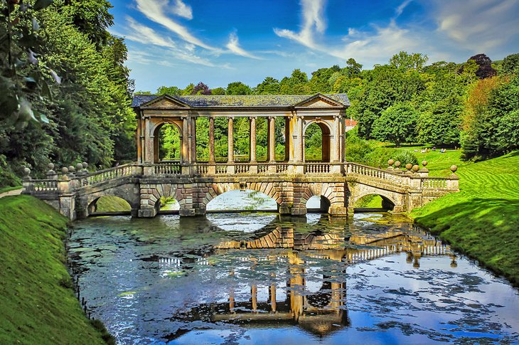 Pont palladien, jardin paysager du parc Prior