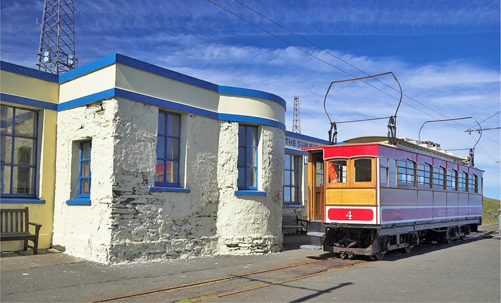 Vintage tram on Snaefell