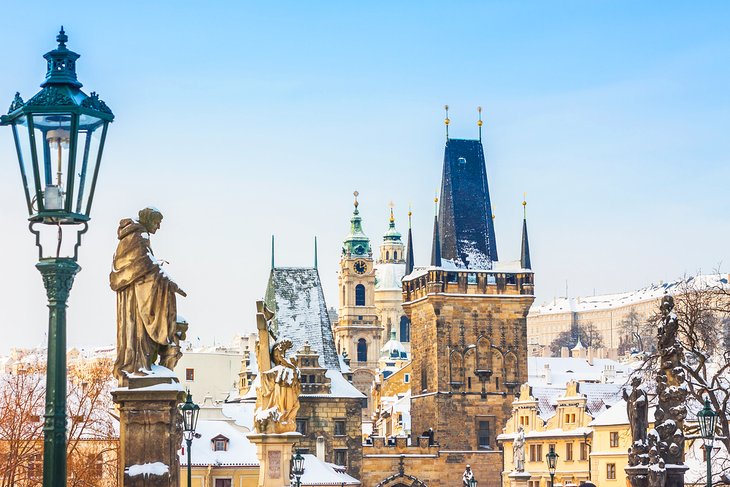 Prague in the winter