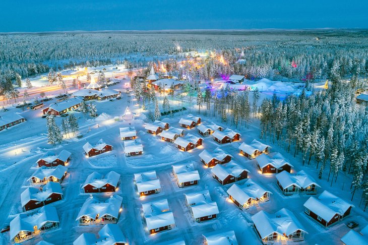 Aerial view of Rovaniemi, Finland