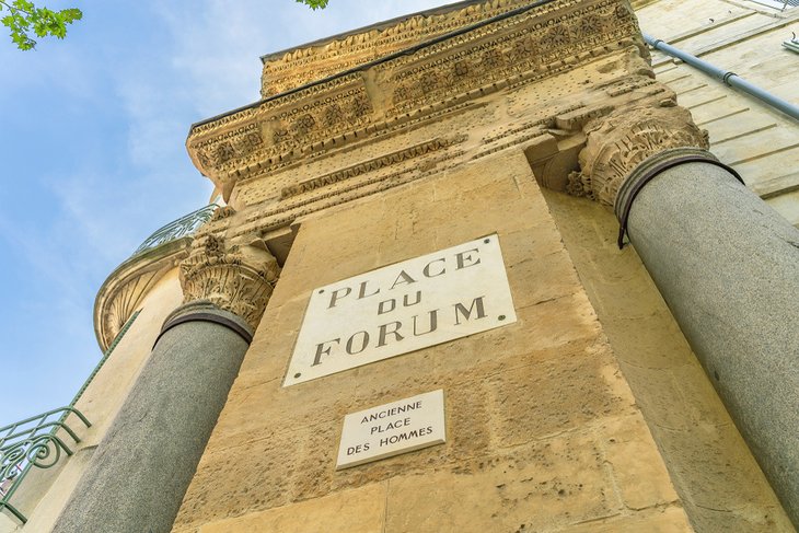 Corinthian columns on Place du Forum