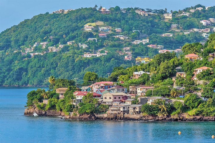 Homes on the hillsides of St. George's