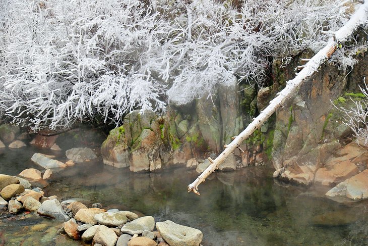 Frenchman's Bend Hot Springs in the winter