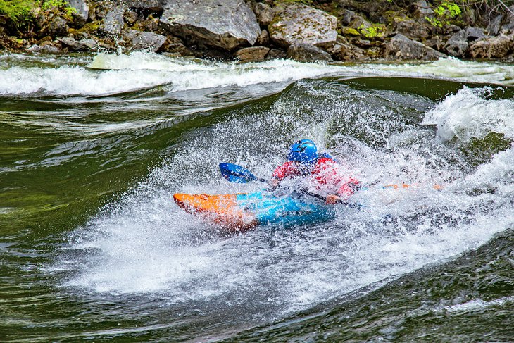 Kayaking on the Lochsa River