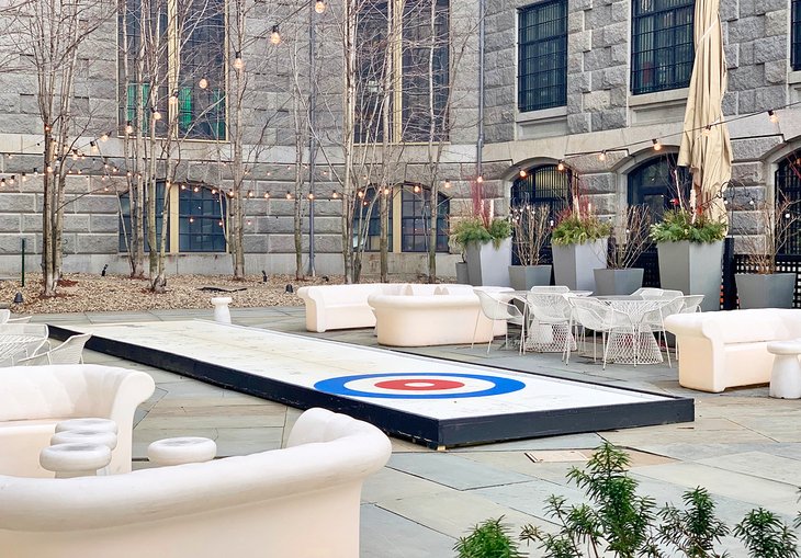 Outdoor curling in Boston