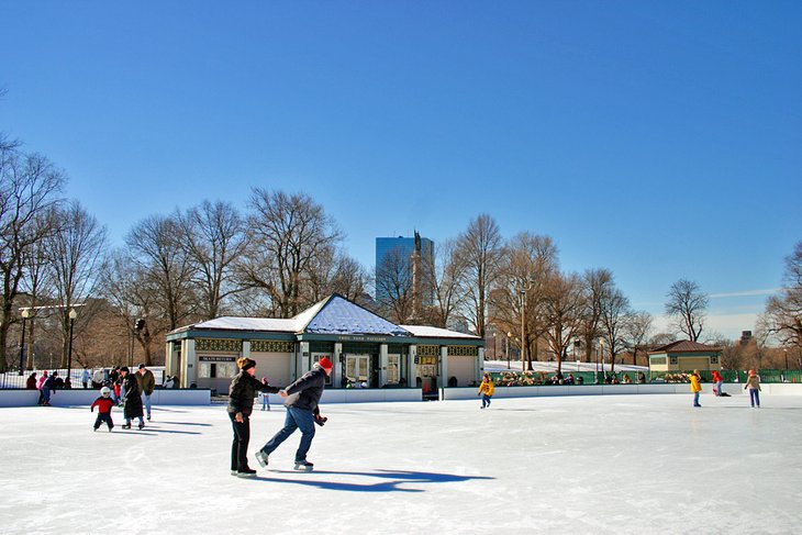 Skating in Boston Common
