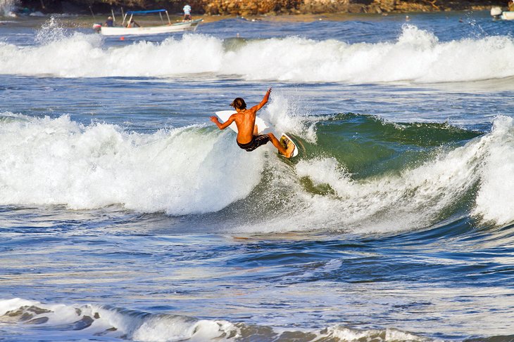 Surfer at Sayulita near Punta Mita