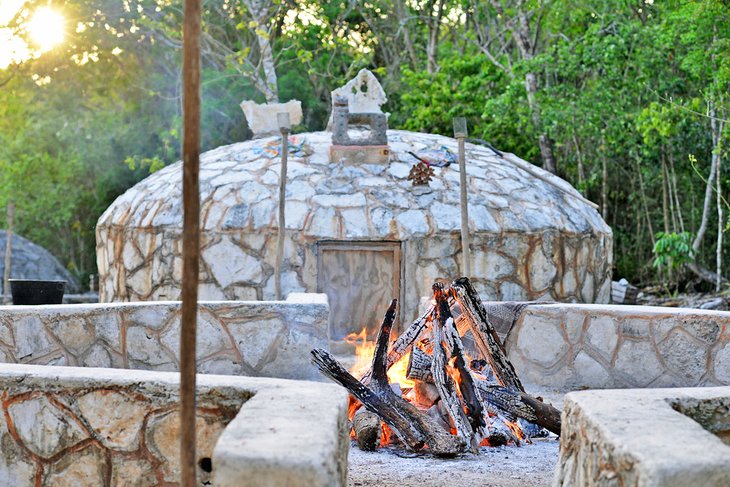 Preparing for a temazcal ceremony