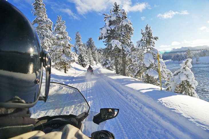Snowmobiling in Montana