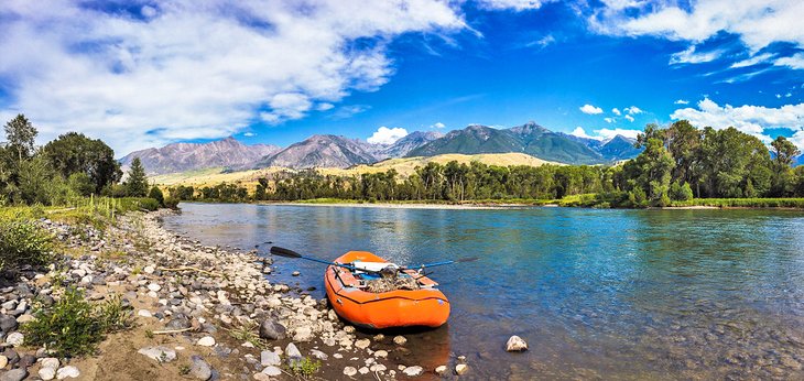 Rafting on the Yellowstone River