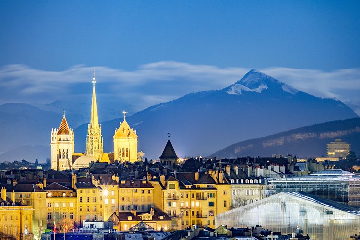 Geneva at dusk