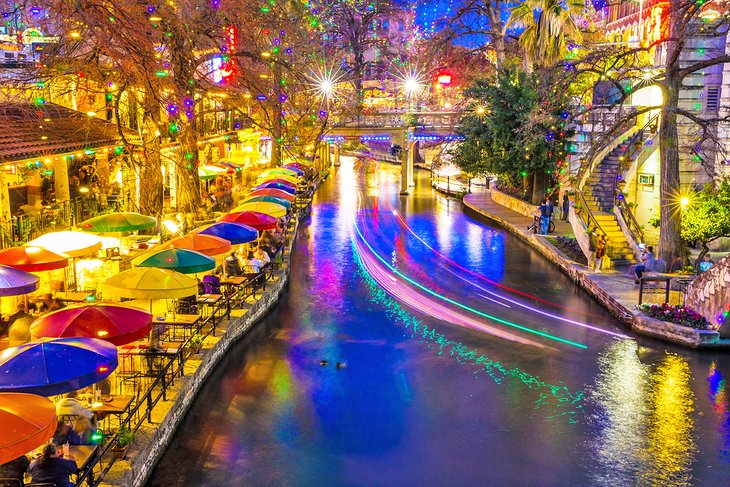 San Antonio River Walk in winter