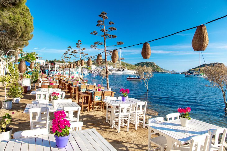 Waterfront restaurants in Gümüşlük