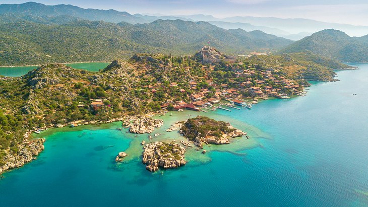 Aerial view of Kekova Island