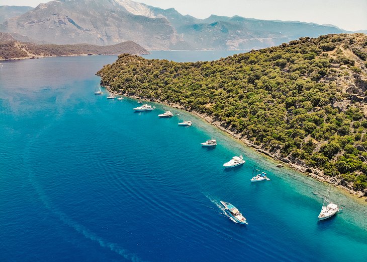 Boats near Gemiler Island