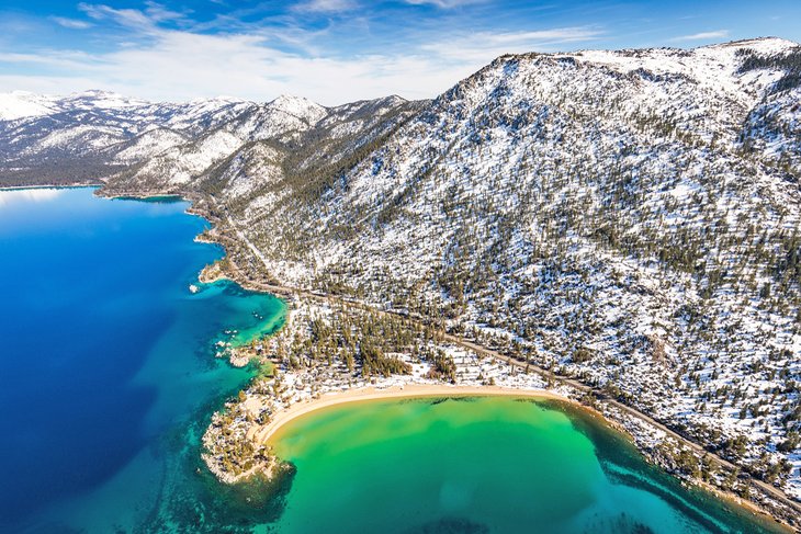 Aerial view of Lake Tahoe