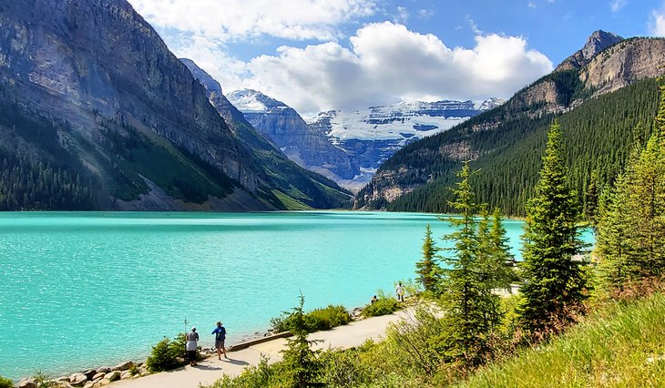 View from the start of the Lake Agnes hike