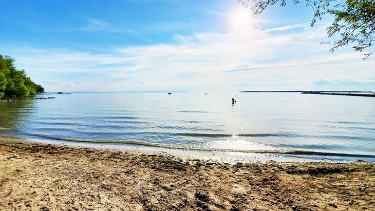 Public beach in Beaverton on Lake Simcoe