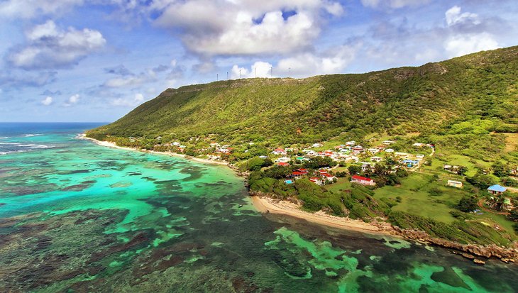 Aerial view of La Désirade