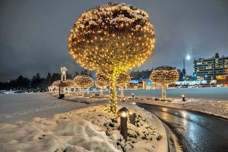 Holiday lights in Coeur d'Alene