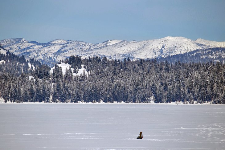 Ice fishing in Idaho