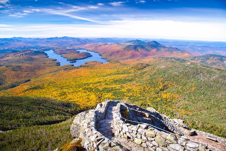 View of Lake Placid from the summit of Whiteface Mountain