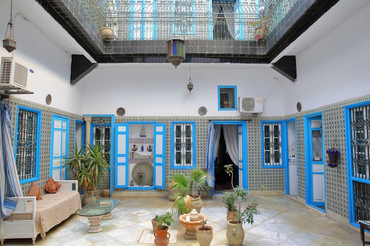 Domestic interiors at Dar Hassine Allani