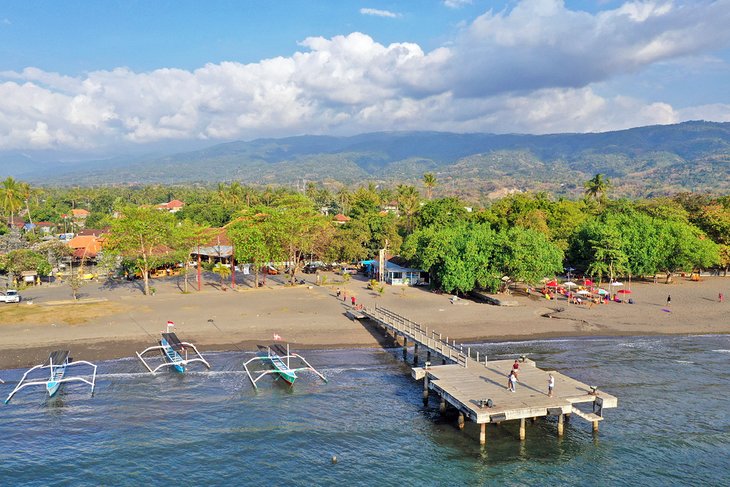 Aerial view of Lovina Beach