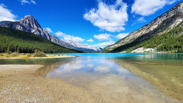 Lower Waterfowl Lake at Waterfowl Lakes Campground