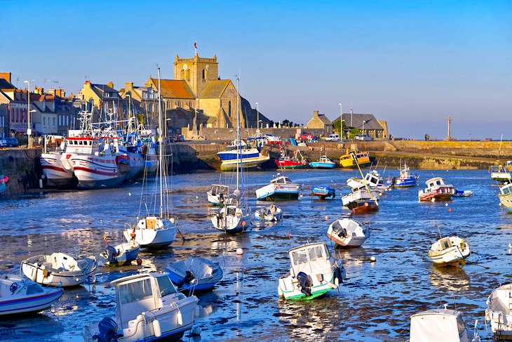 Low tide in Barfleur Harbor