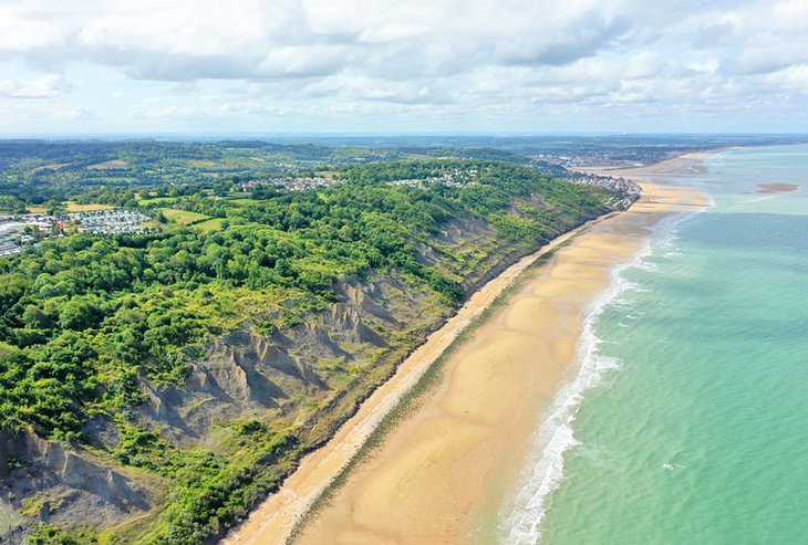 Aerial view of the Black Cow Cliffs, Côte Fleurie