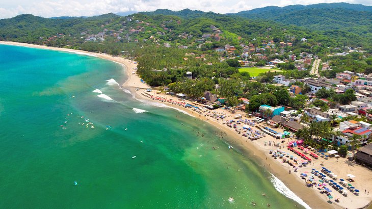 Aerial view of Sayulita