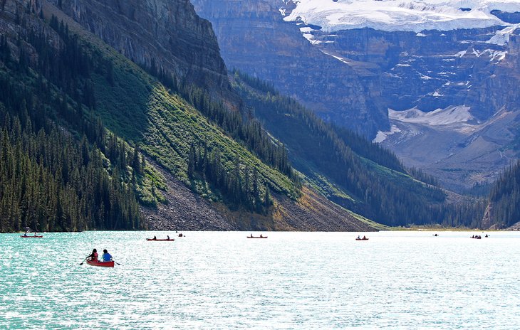 Canoeing on Lake Louise