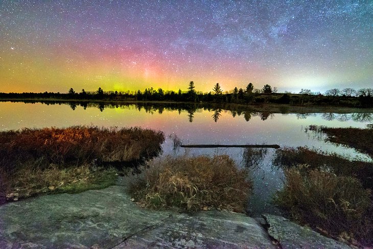 Torrance Barrens northern lights, Muskoka, Ontario