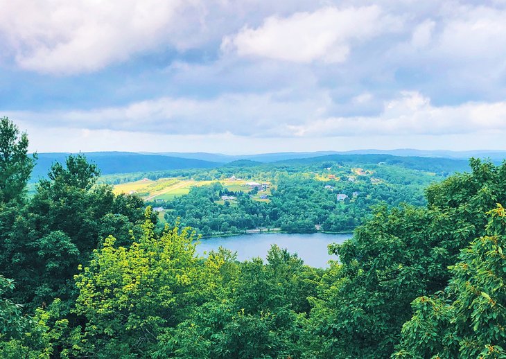 View from the top of the Tower Trail, Mount Tom State Park