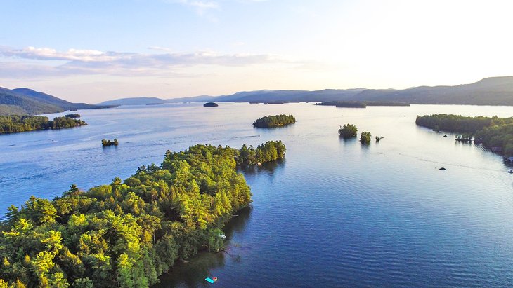 Aerial view of Lake George