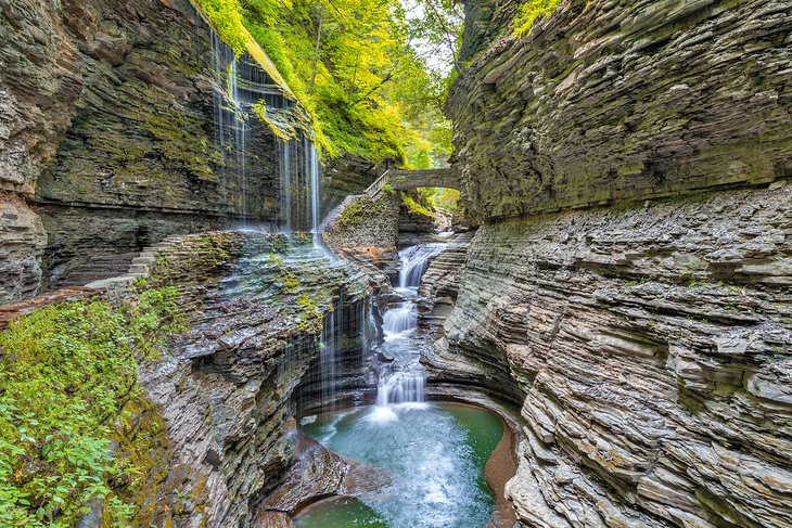 Rainbow Falls in Watkins Glen State Park