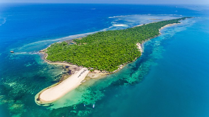 Aerial view of Bongoyo Island