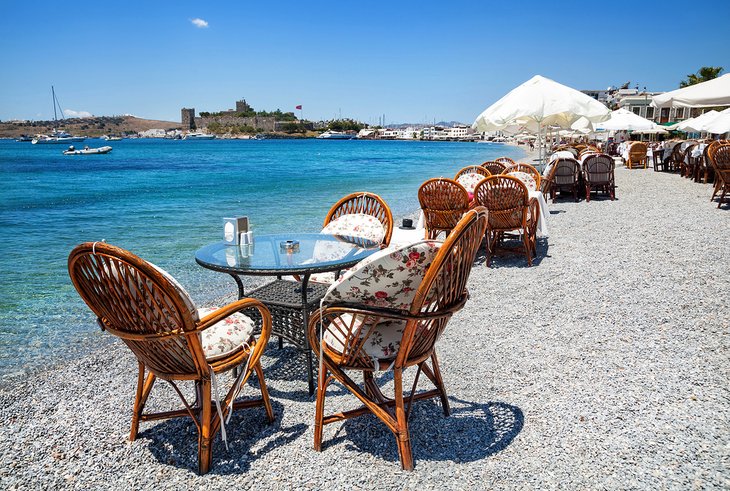 Dining on the beach in Bodrum