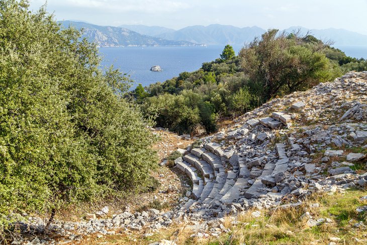 The hilltop theater at Amos