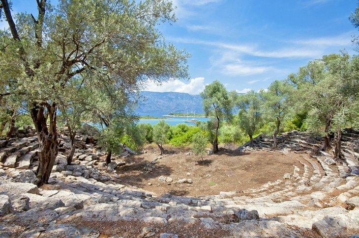 Ruins of Kedrai on Sedir Island