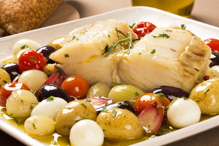 A typical Portuguese dish with codfish called Bacalhau do Porto