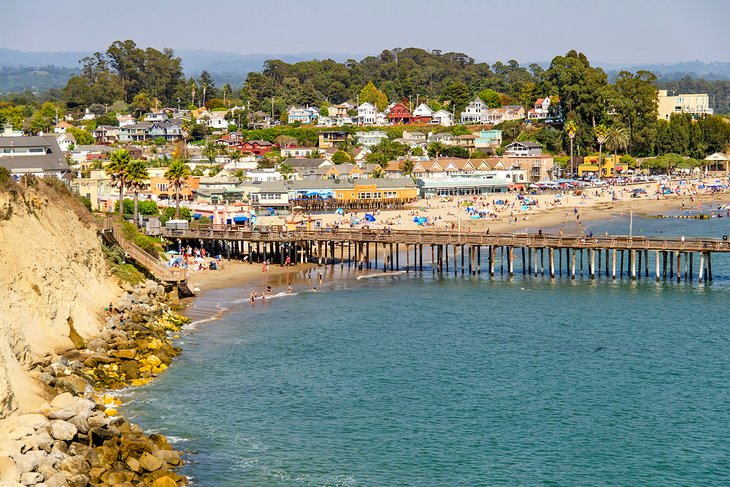 View of the beach and pier at Capitola